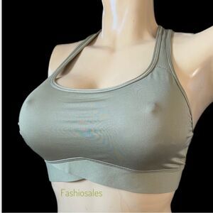 Victorias Secret The Player Unlined Racerback Sport Bra Medium Support Green